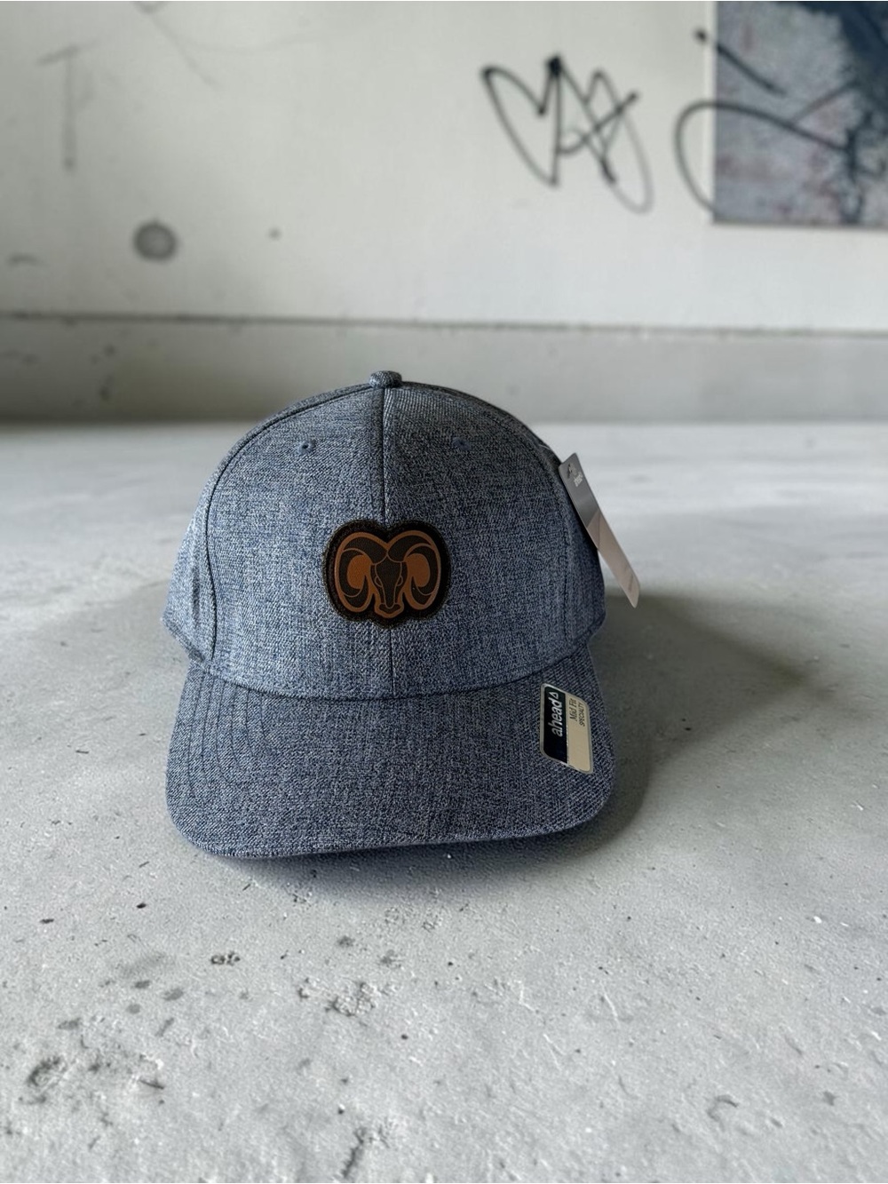Kids Heather Gray Baseball Hat with Ram Patch